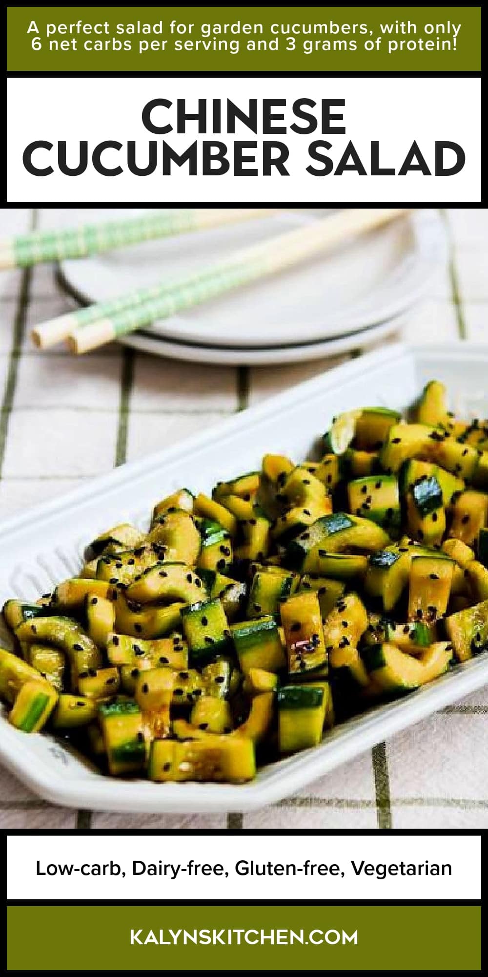 Pinterest image of Chinese Cucumber Salad