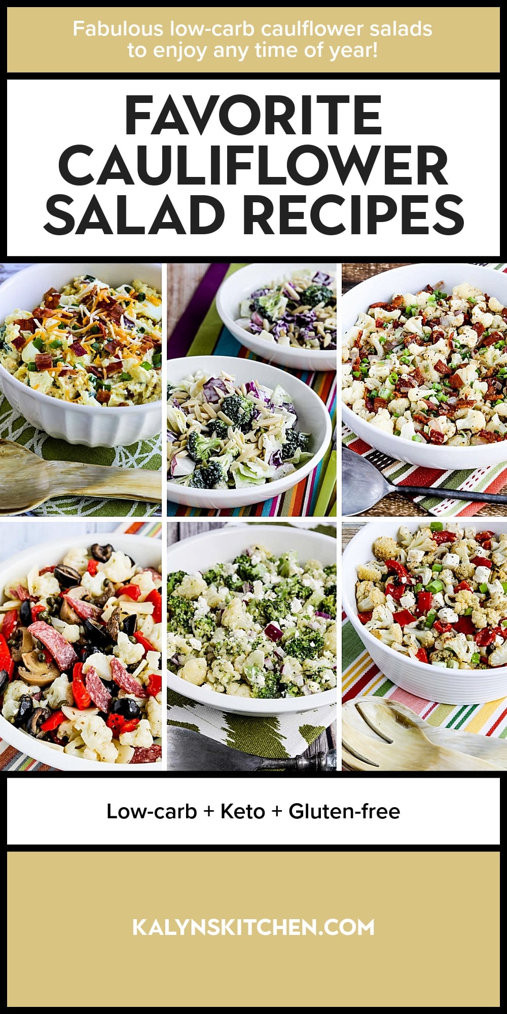 Pinterest image of Favorite Cauliflower Salad Recipes