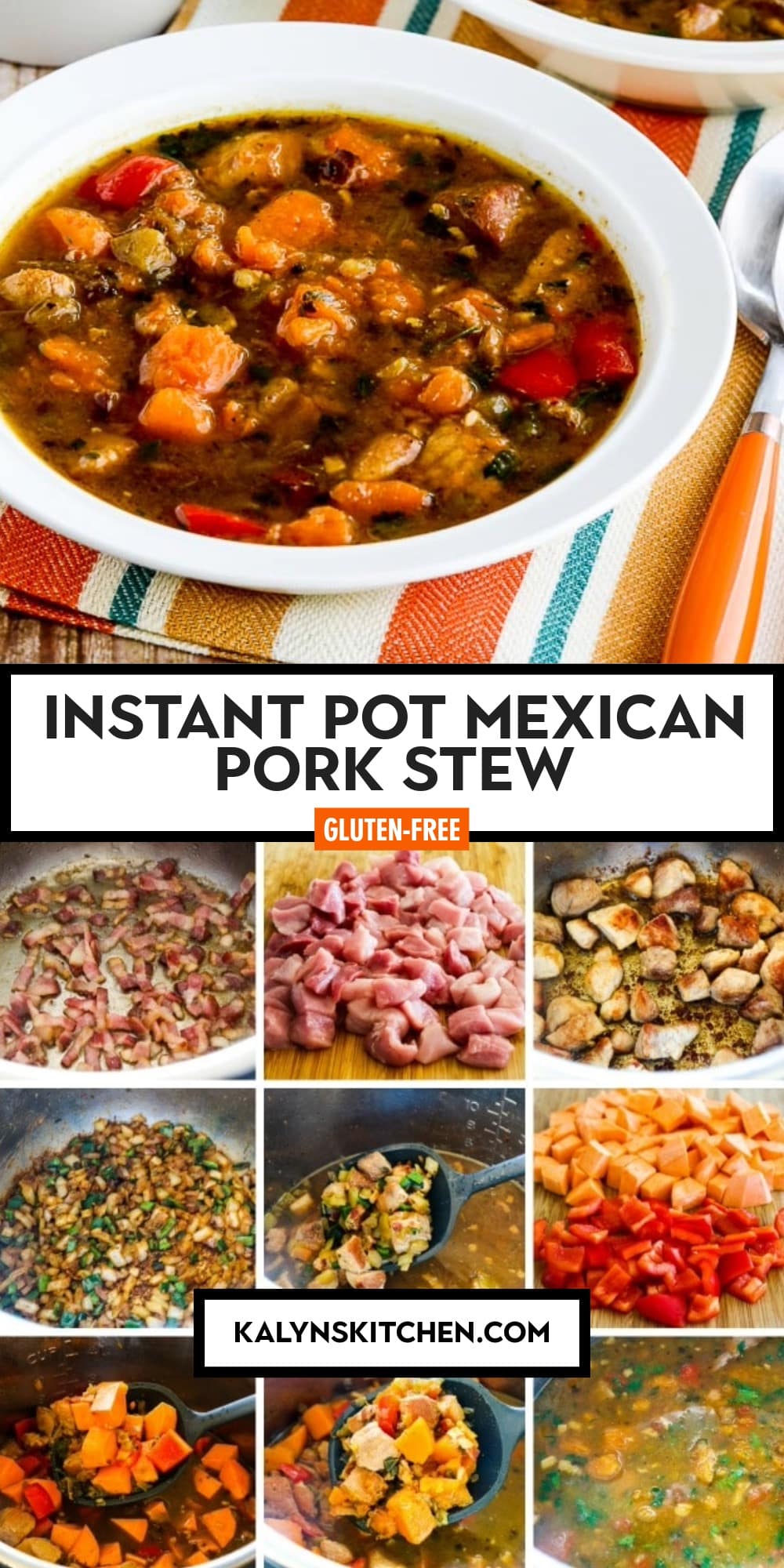 Pinterest image of Instant Pot Mexican Pork Stew