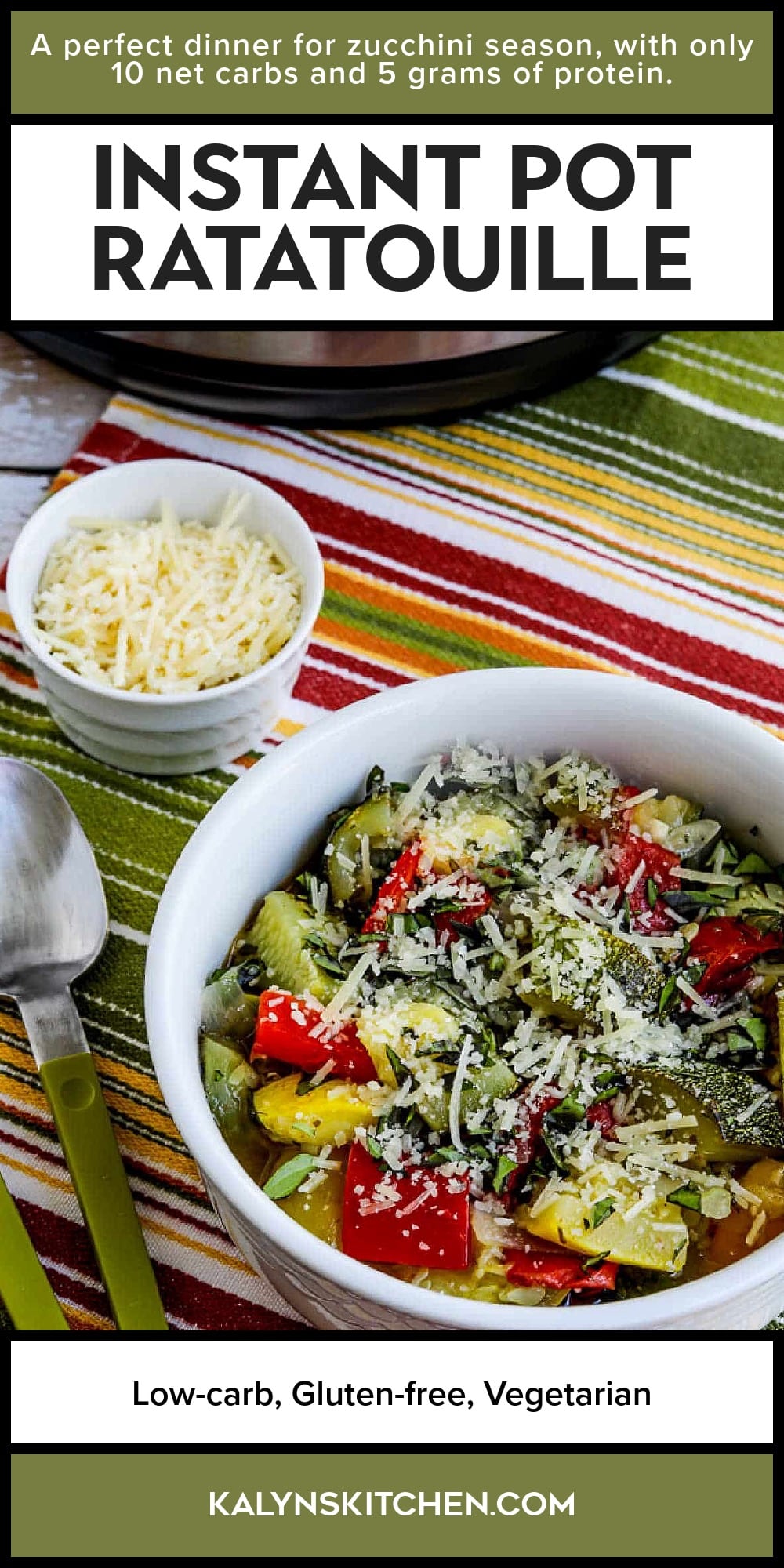 Pinterest image of Instant Pot Ratatouille