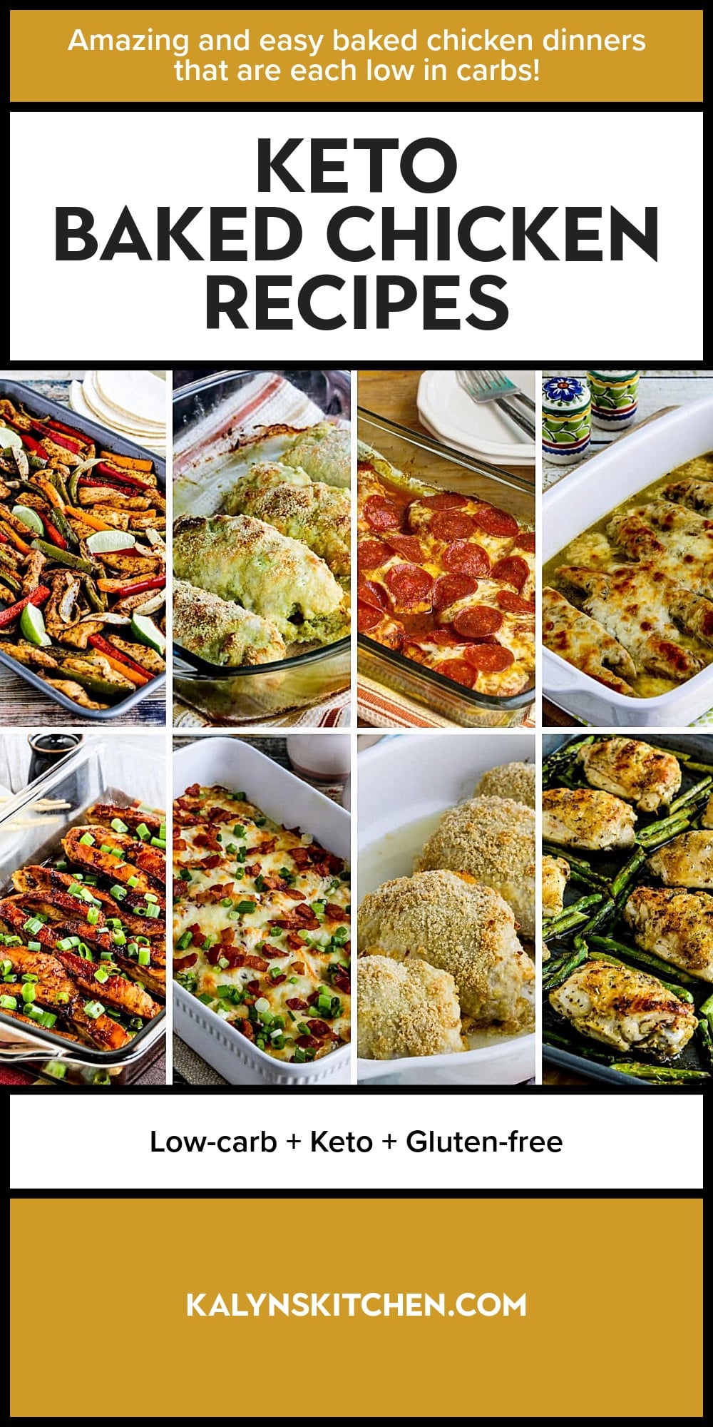 Pinterest image of Keto Baked Chicken Recipes