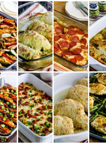 Keto Baked Chicken Recipes collage showing featured recipes.