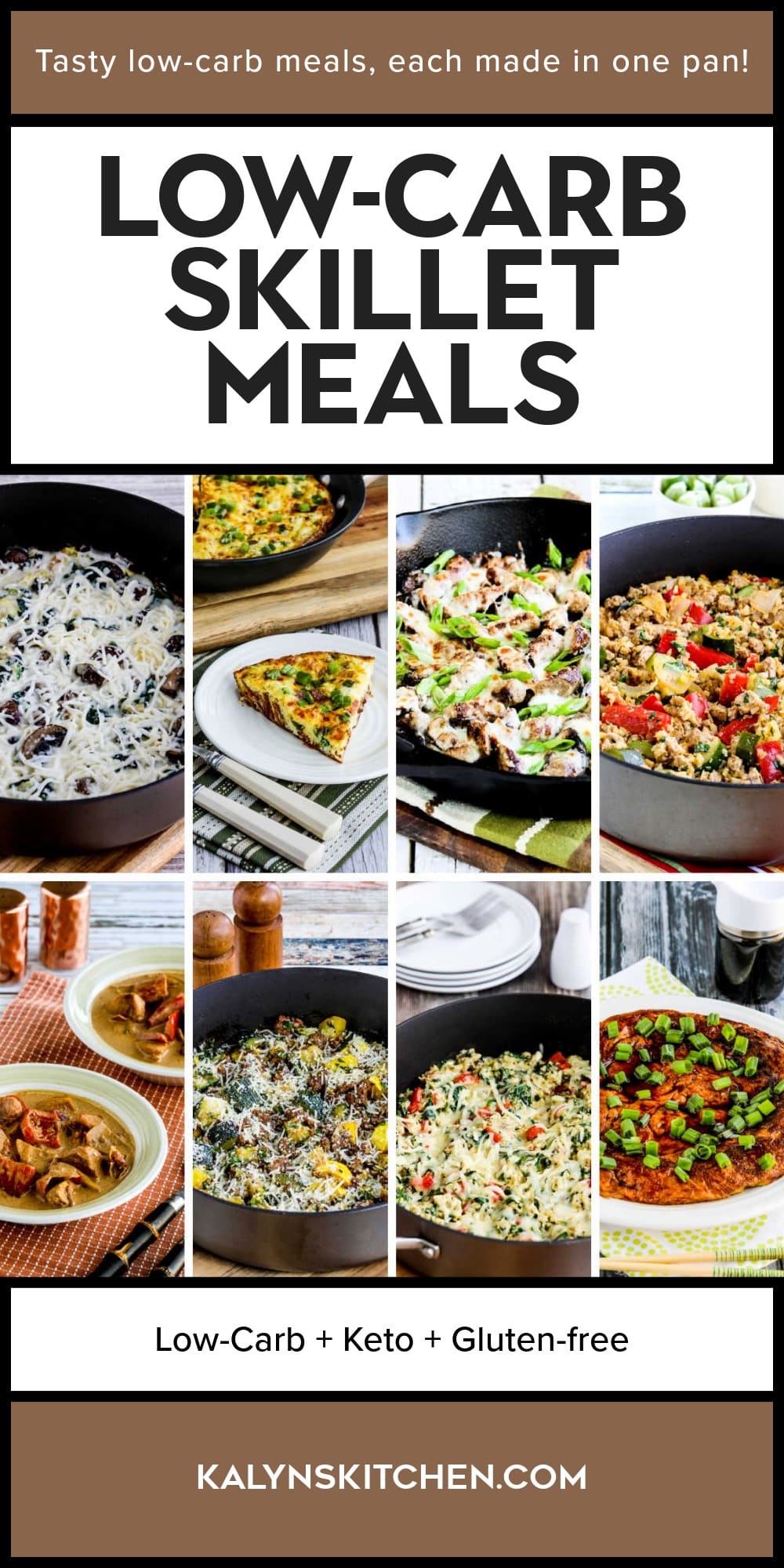 Pinterest image of Low-Carb Skillet Meals