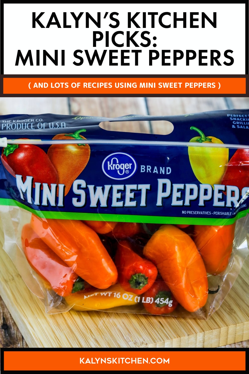 Pinterest image of Kalyn's Kitchen Picks: Mini Sweet Peppers