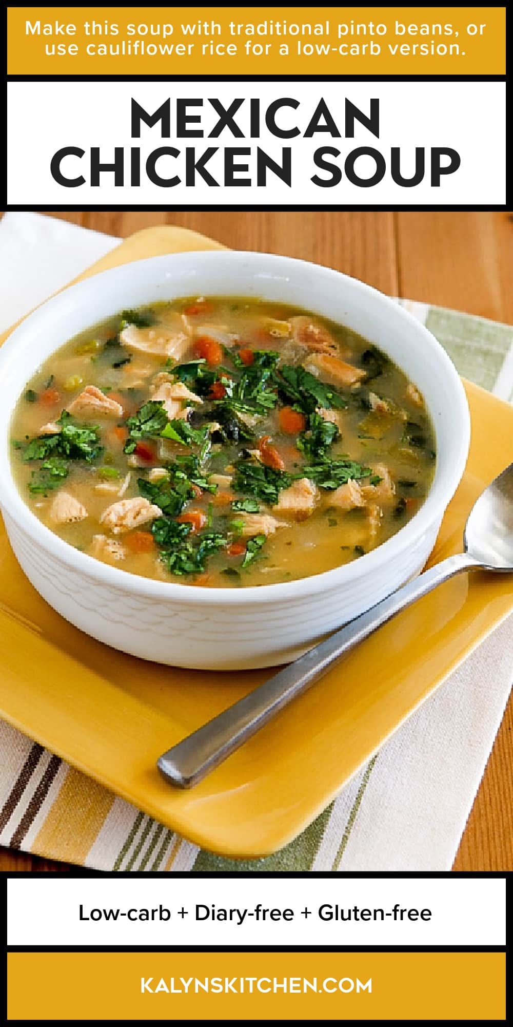 Pinterest image of Mexican Chicken Soup