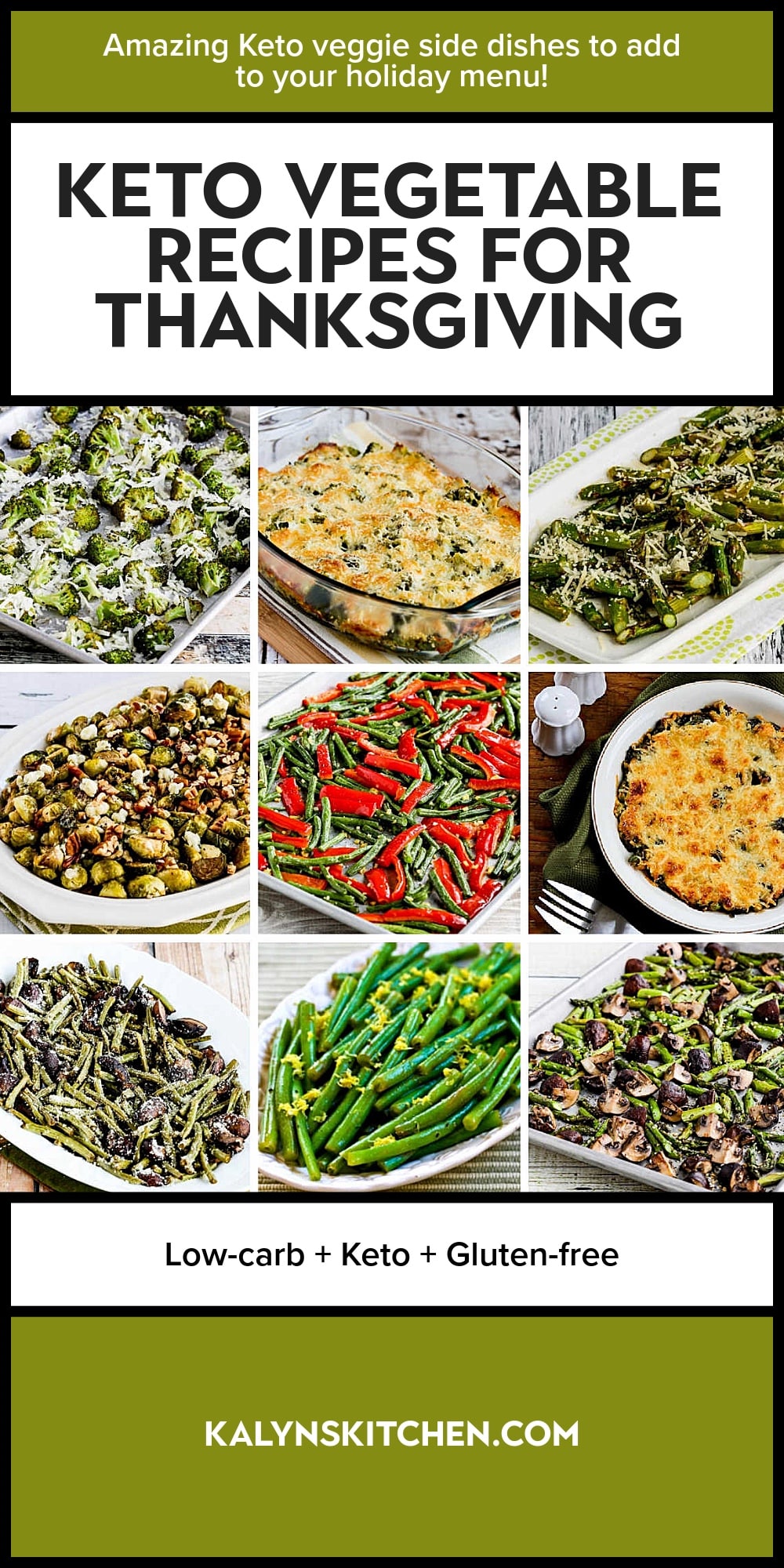 Pinterest image of Keto Vegetable Recipes For Thanksgiving