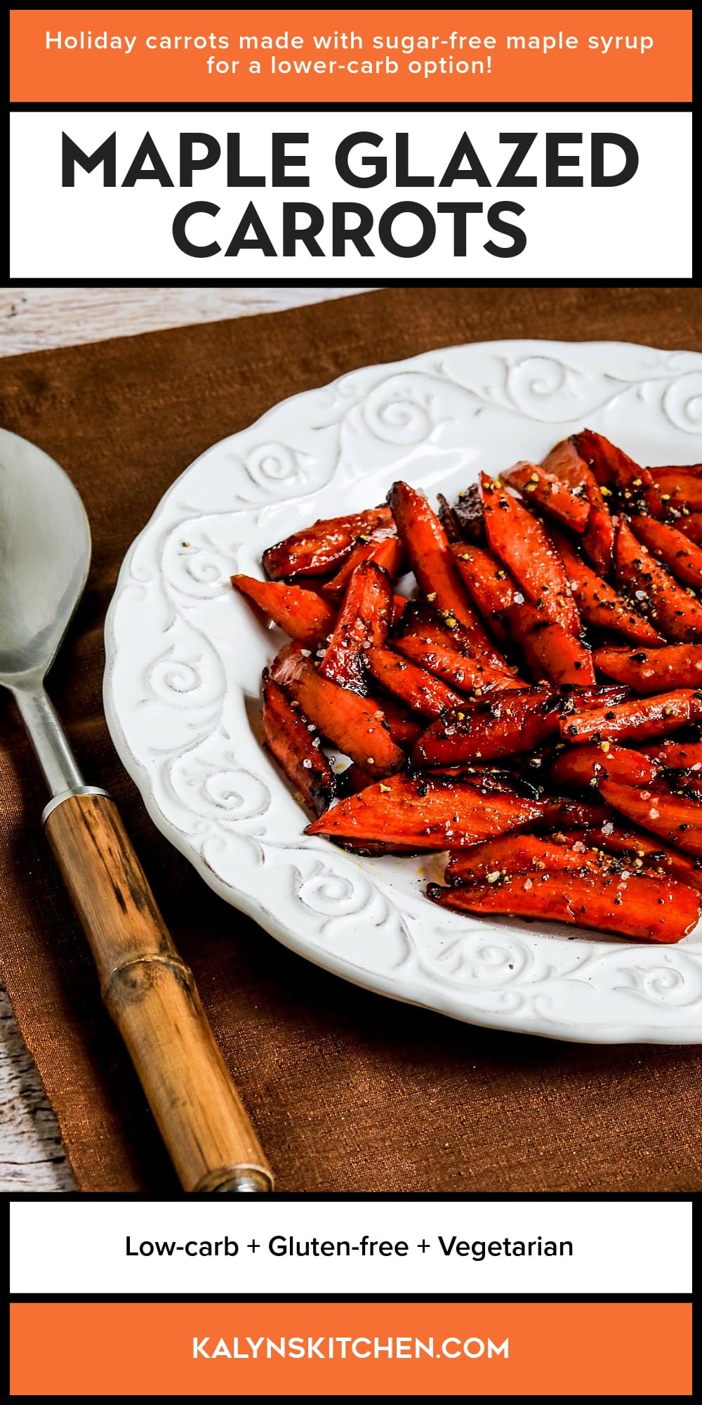 Pinterest image of Maple Glazed Carrots