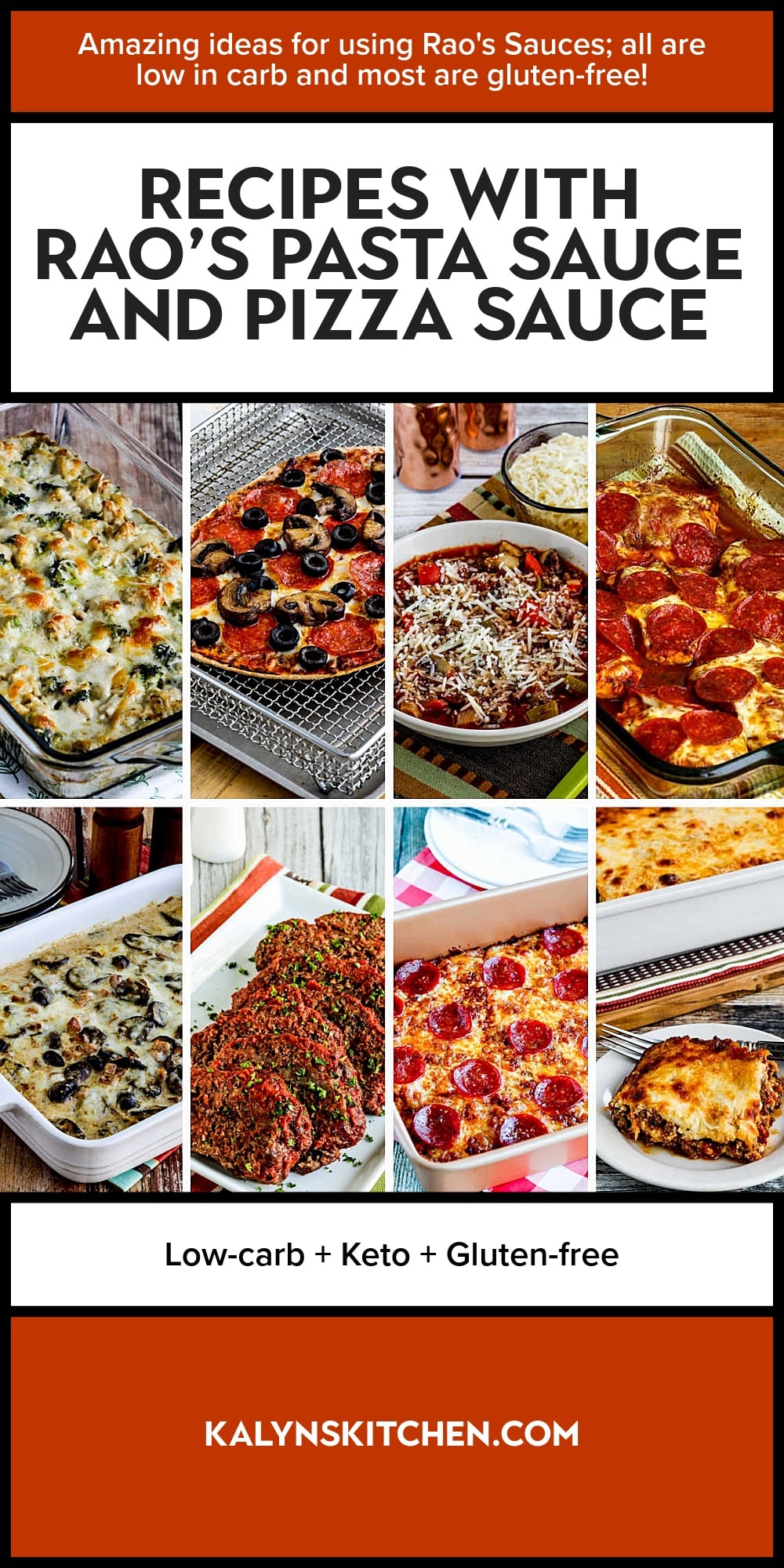 Pinterest image of Recipes with Rao's Pasta Sauce and Pizza Sauce