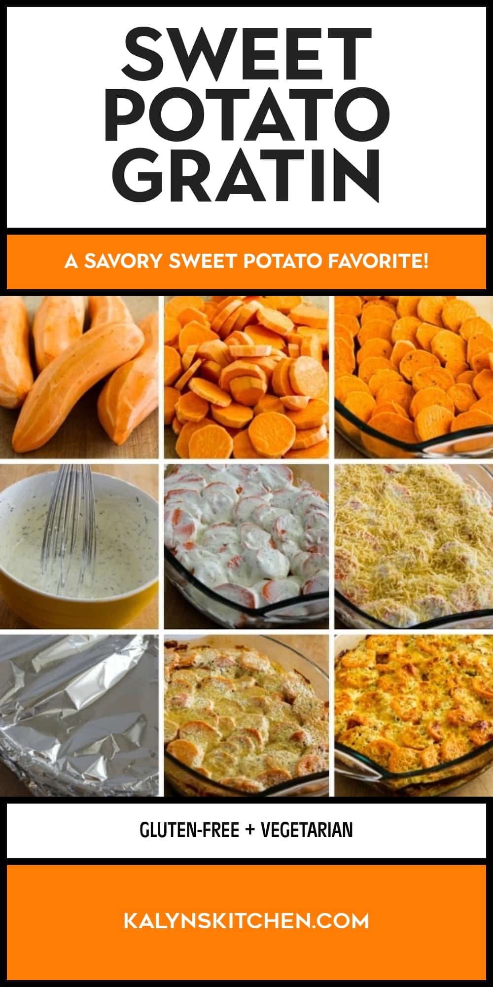 Pinterest image of Sweet Potato Gratin