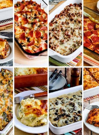 Favorite Keto Casserole Recipes collage showing featured recipes.