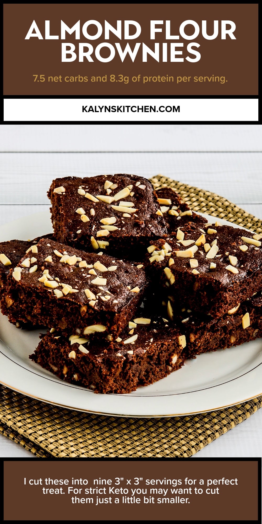 Pinterest image of Almond Flour Brownies