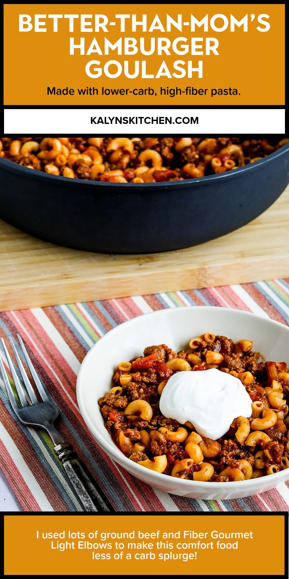 Pinterest image of Better-than-Mom's Hamburger Goulash