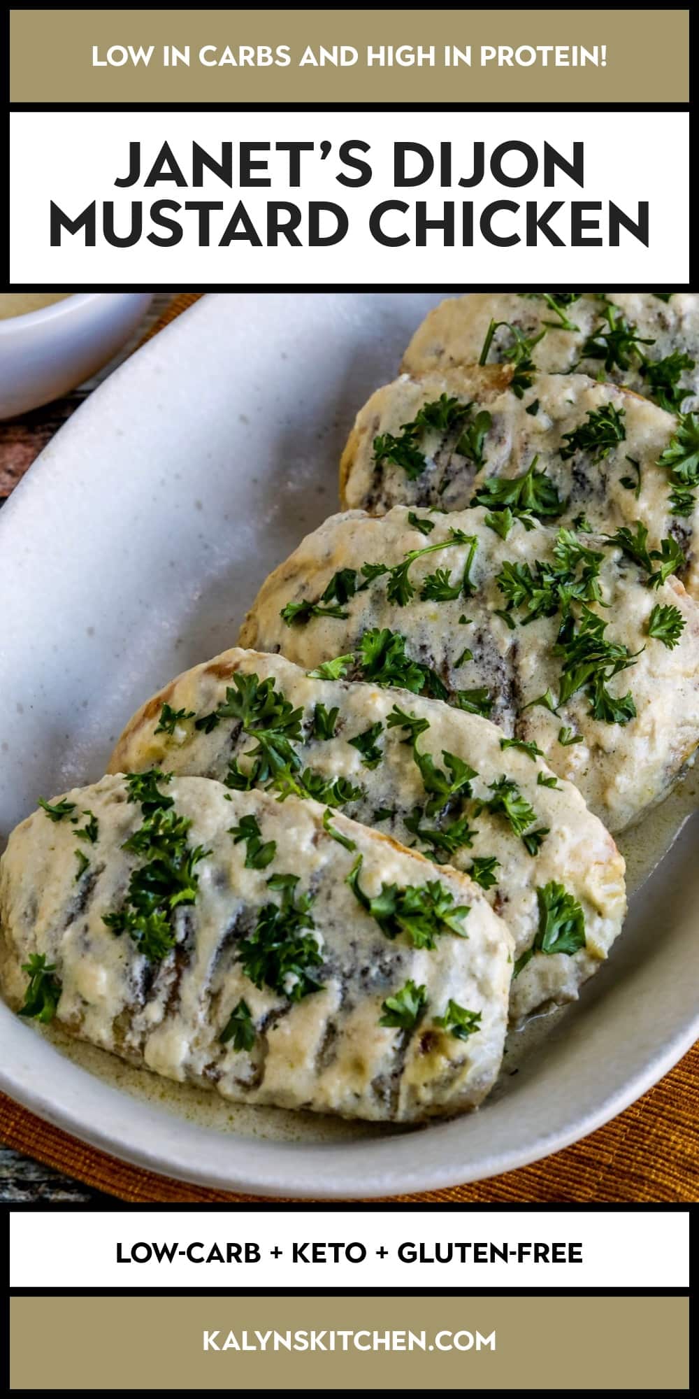 Pinterest image of Janet's Dijon Mustard Chicken
