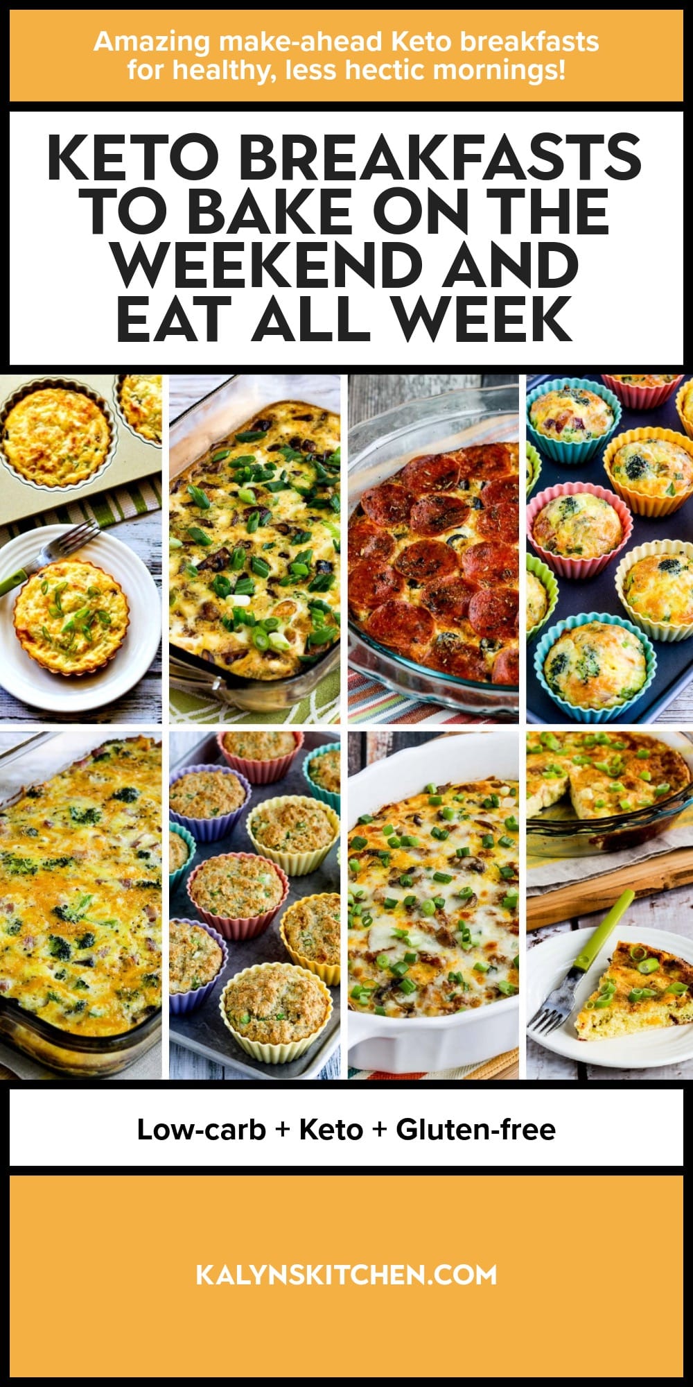 Pinterest image of Keto Breakfasts to Bake on the Weekend and Eat All Week