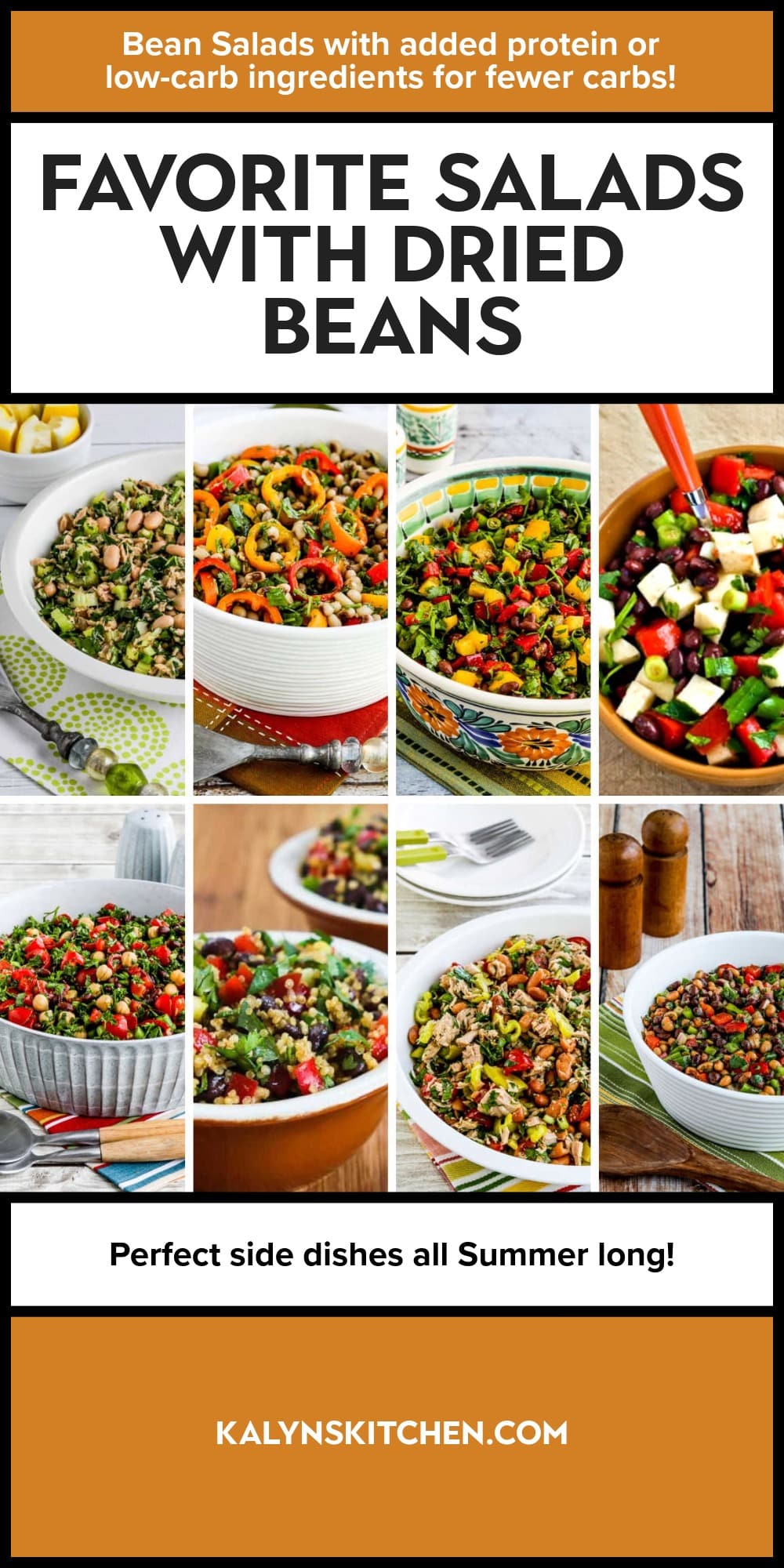 Pinterest image of Favorite Salads with Dried Beans