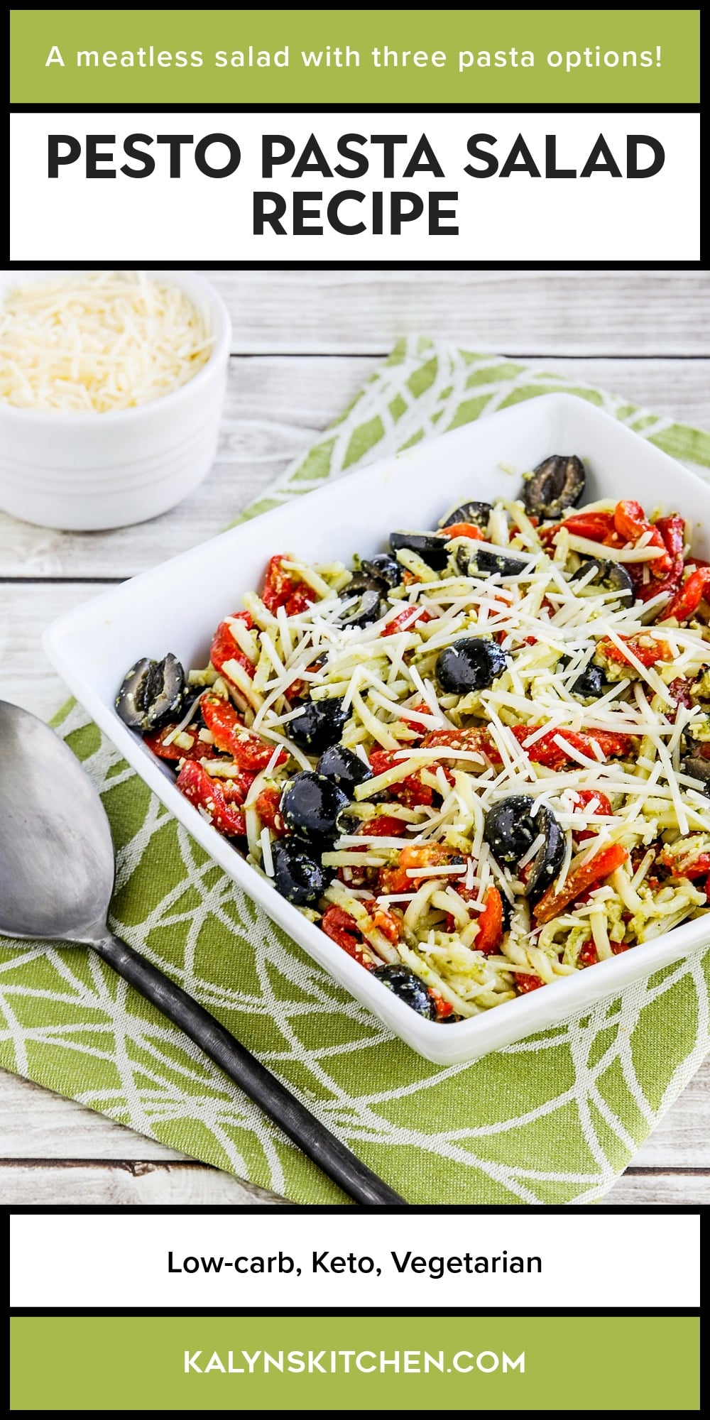 Pinterest image of Pesto Pasta Salad Recipe