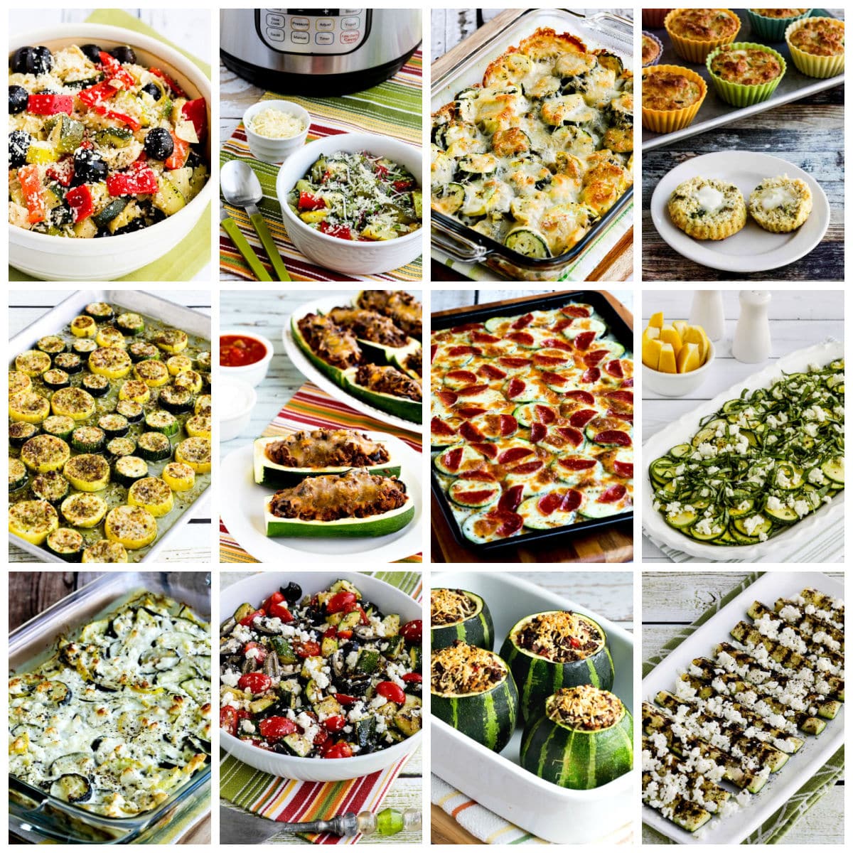 50 Amazing Zucchini Recipes collage showing featured recipes.