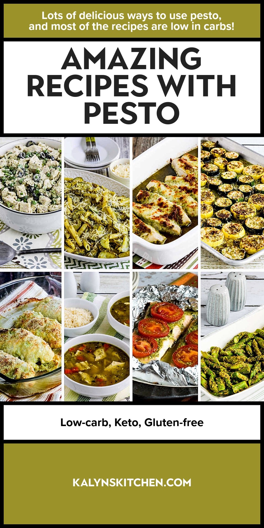 Pinterest image of Amazing Recipes with Pesto
