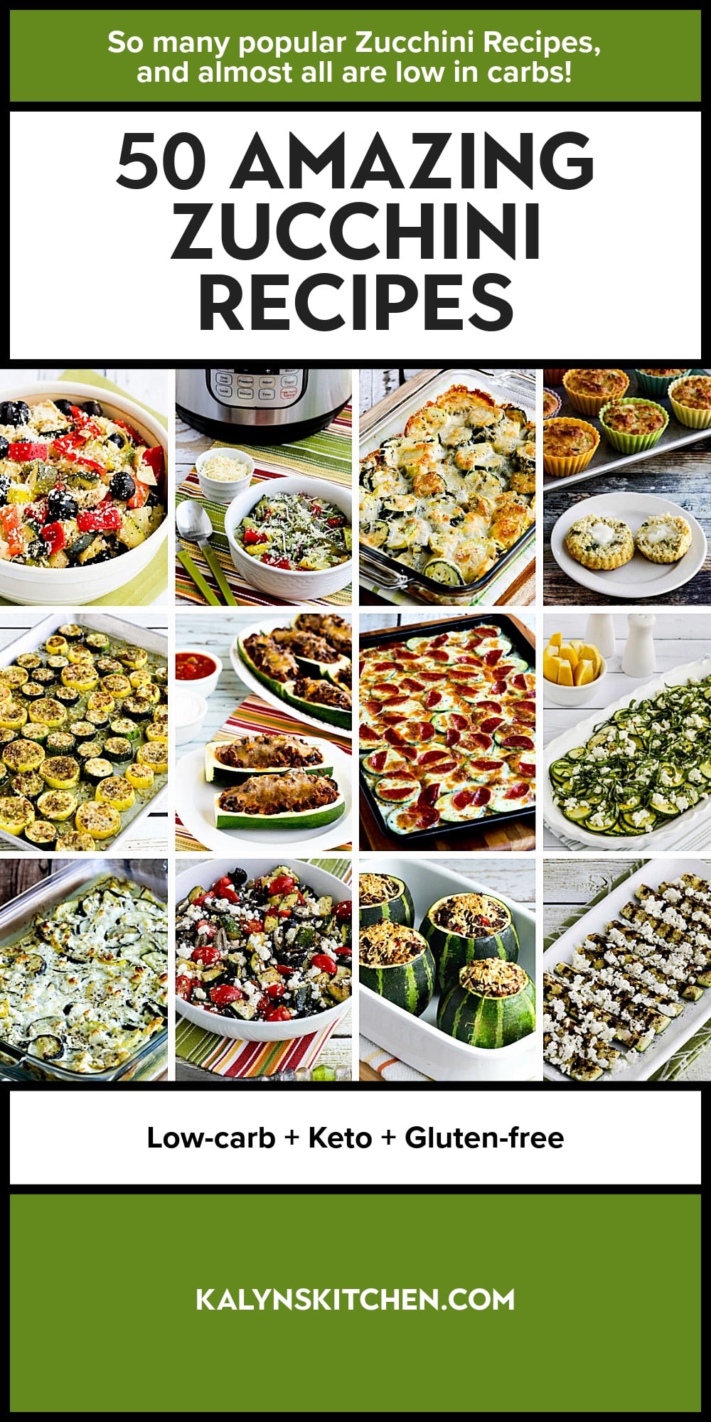 Pinterest image of 50 AMAZING ZUCCHINI RECIPES