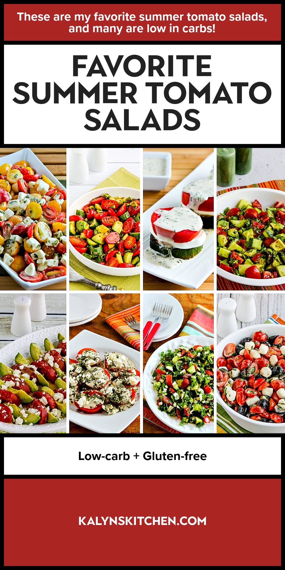 Pinterest image of Favorite Summer Tomato Salads