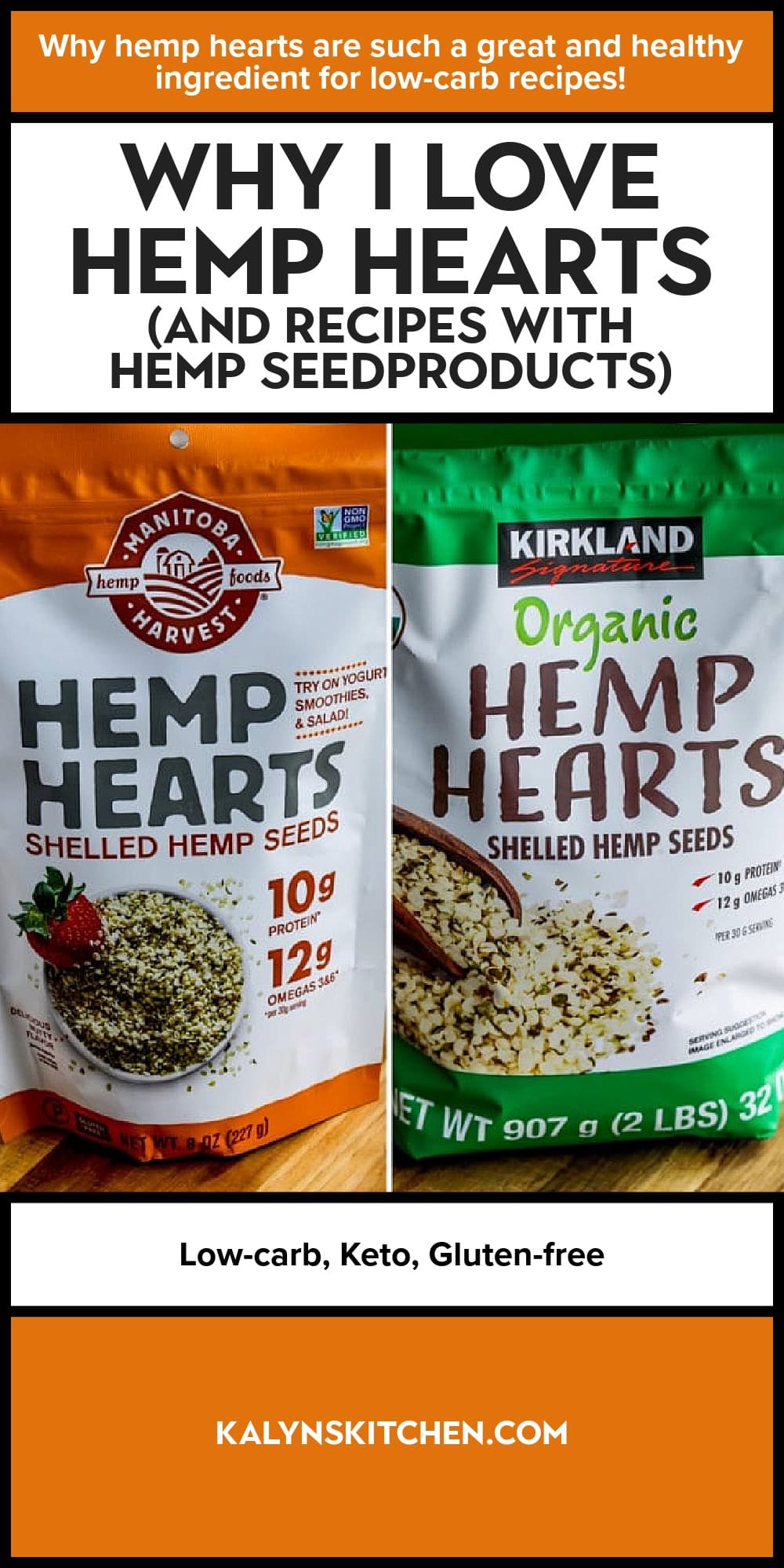 Pinterest image of Why I love Hemp Hearts (and Recipes with Hemp Seed Products)