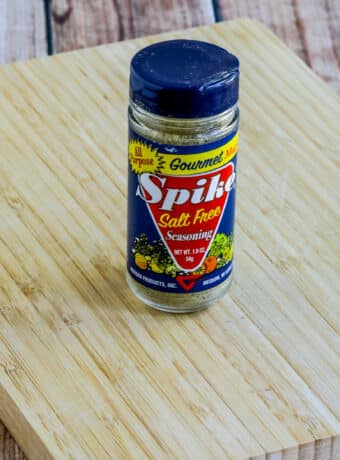 Square image for Salt-Free Spike Seasoning on cutting board.