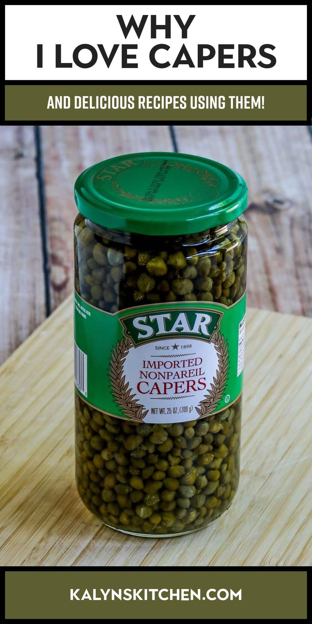Pinterest image for Why I Love Capers (and Recipe Using Capers)