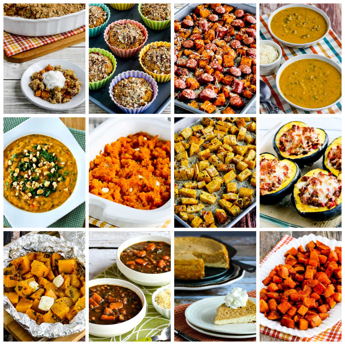 Favorite Winter Squash Recipes collage of featured recipes.
