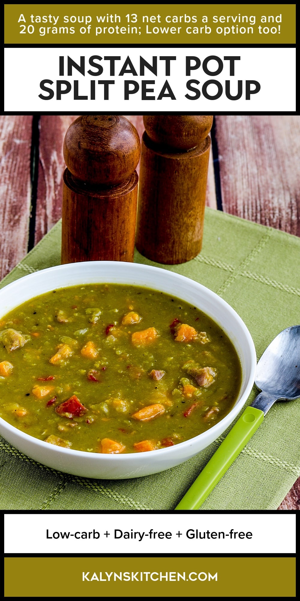 Pinterest image of Instant Pot Split Pea Soup