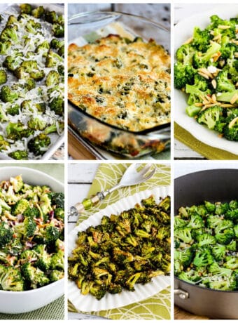 Broccoli Recipes for Thanksgiving collage image showing featured recipes.