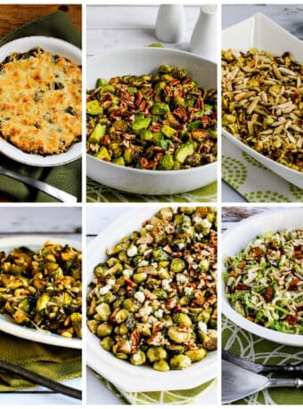 Keto Brussels Sprouts Recipes collage showing featured recipes.