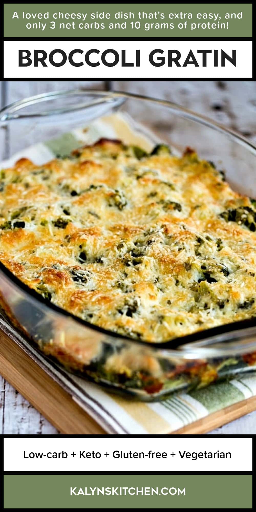 Pinterest image of Broccoli Gratin