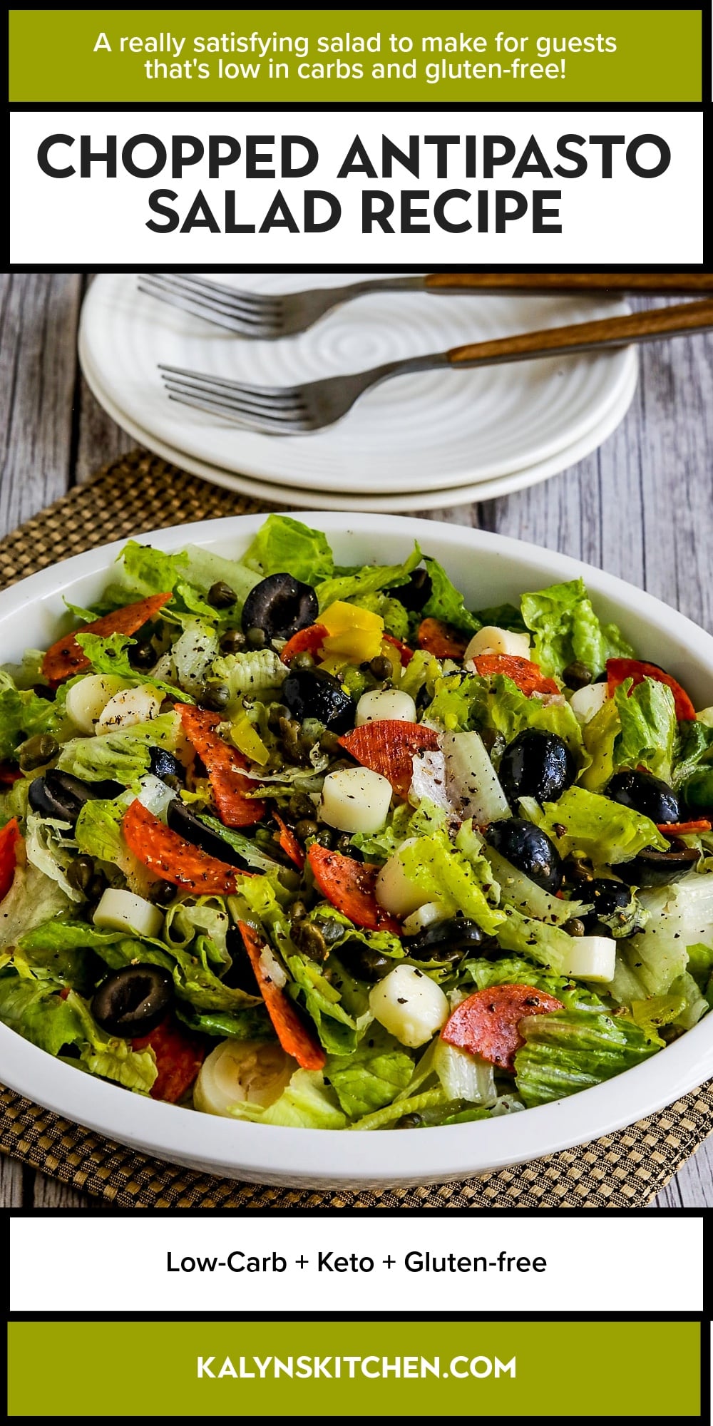 Pinterest image of Chopped Antipasto Salad Recipe
