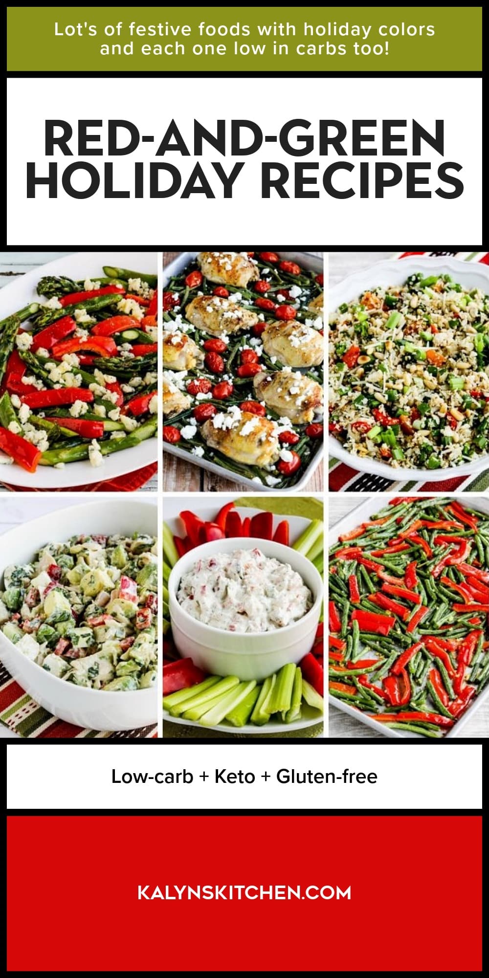Pinterest image of Red-and-Green Holiday Recipes