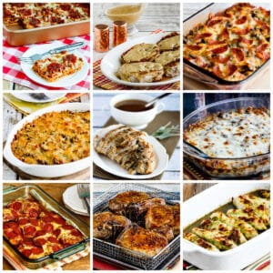 Keto Dinner Recipes the Family Will Eat collage photos showing featured recipes.