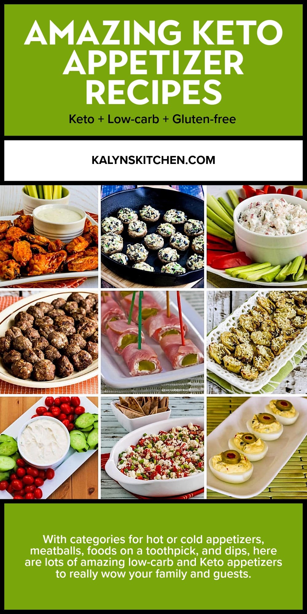 Pinterest image of Amazing Keto Appetizer Recipes