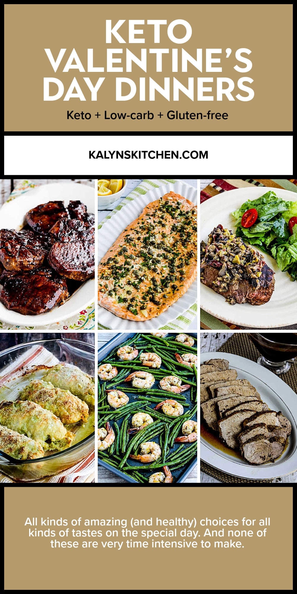 Pinterest image of Keto Valentine's Day Dinners