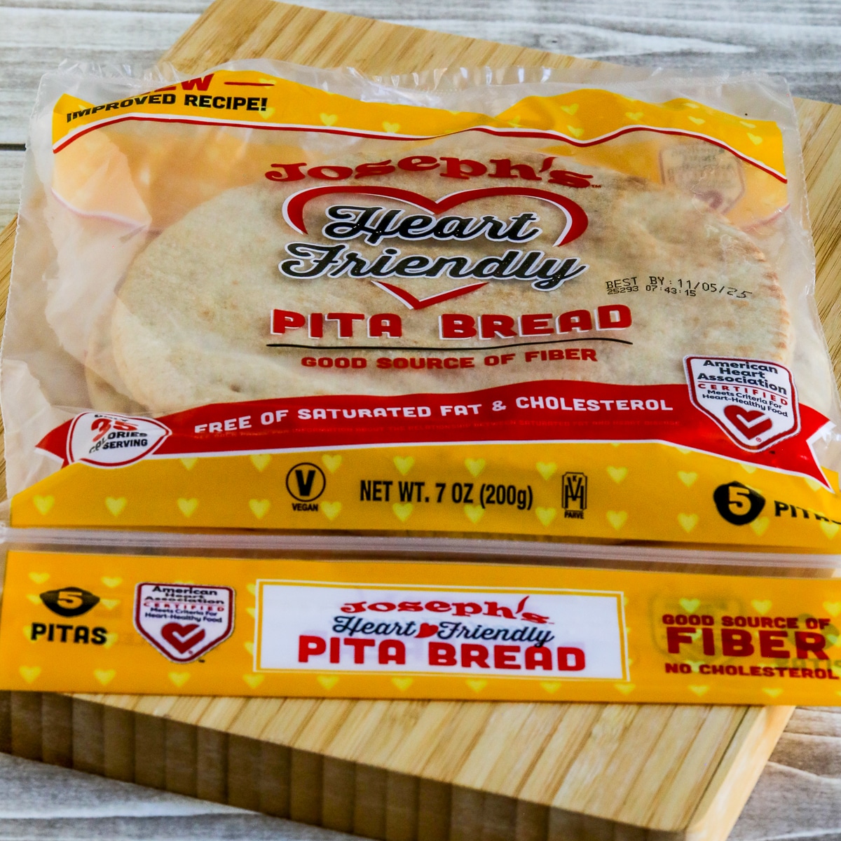 Square image for Joseph's Bakery Low-Carb Pita Bread shown in package.