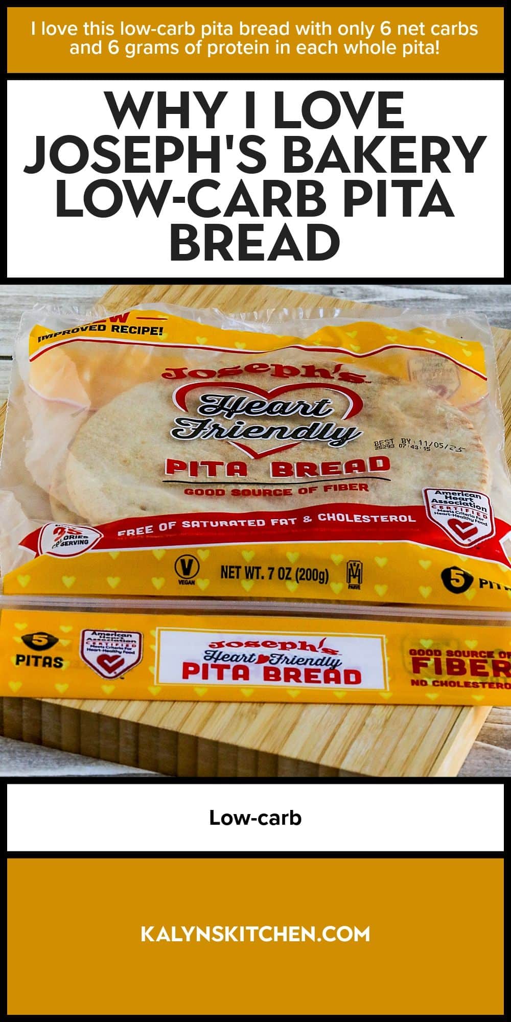 Pinterest image for Why I Love Joseph's Bakeru Low-Carb Pita Bread