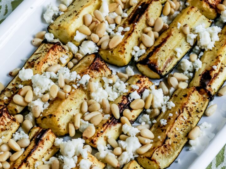 Air Fryer Zucchini (with Gorgonzola and Pine Nuts) – Kalyn's Kitchen